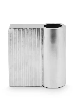 vtwonen Vaas Metal Ribbed
