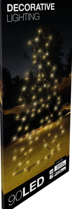 W Tuinsteker Kerstboom (90 Led) New