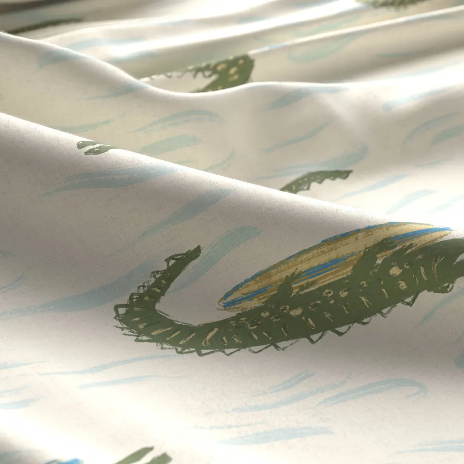 Wehkamp Home Katoenen Dekbedovertrek 1 Persoons Surfin Croco (140X200 Cm) Discount