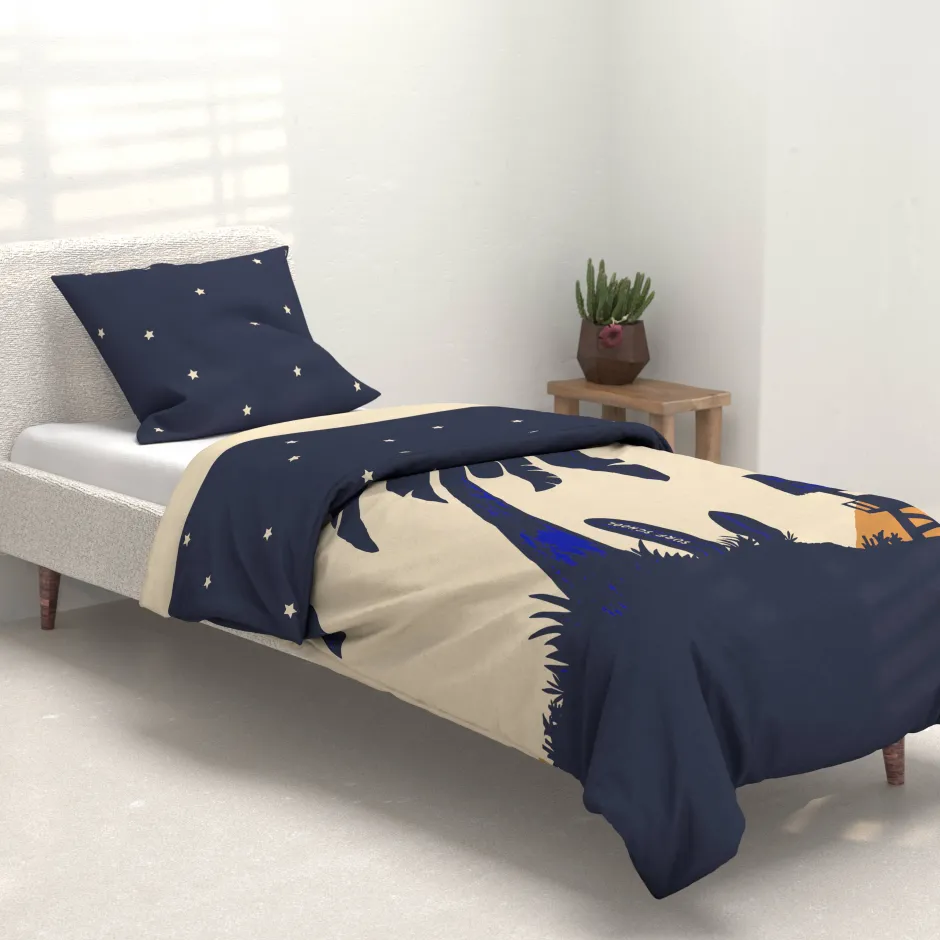 Wehkamp Home Katoenen Dekbedovertrek 1 Persoons Surfer Shack (140X200 Cm) Sale