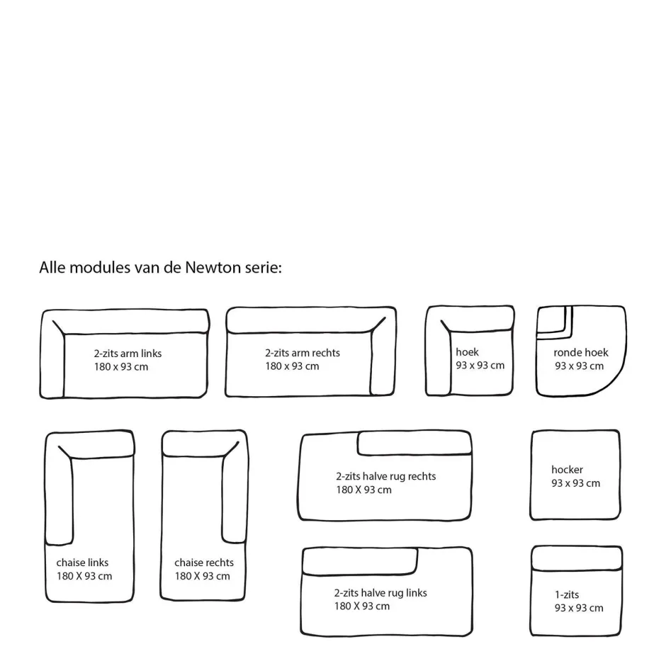 Wehkamp Home Newton Modulair Bankelement (2-Zits Halve Rug Links) Sale