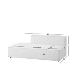 Wehkamp Home Newton Modulair Bankelement (Boucle ) (2-Zits Halve Rug Rechts)