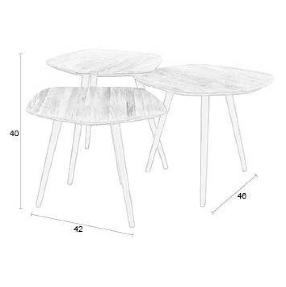 Wehkamp Home Salontafel (Set Van 3) Cuties Discount