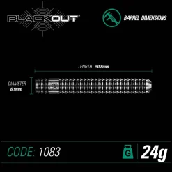 Winmau Blackout Steeltip Dartpijlen 24Gr^ Darten