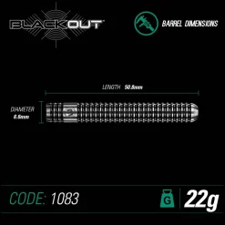 Winmau Blackout Steeltip Dartpijlen 22Gr^ Darten