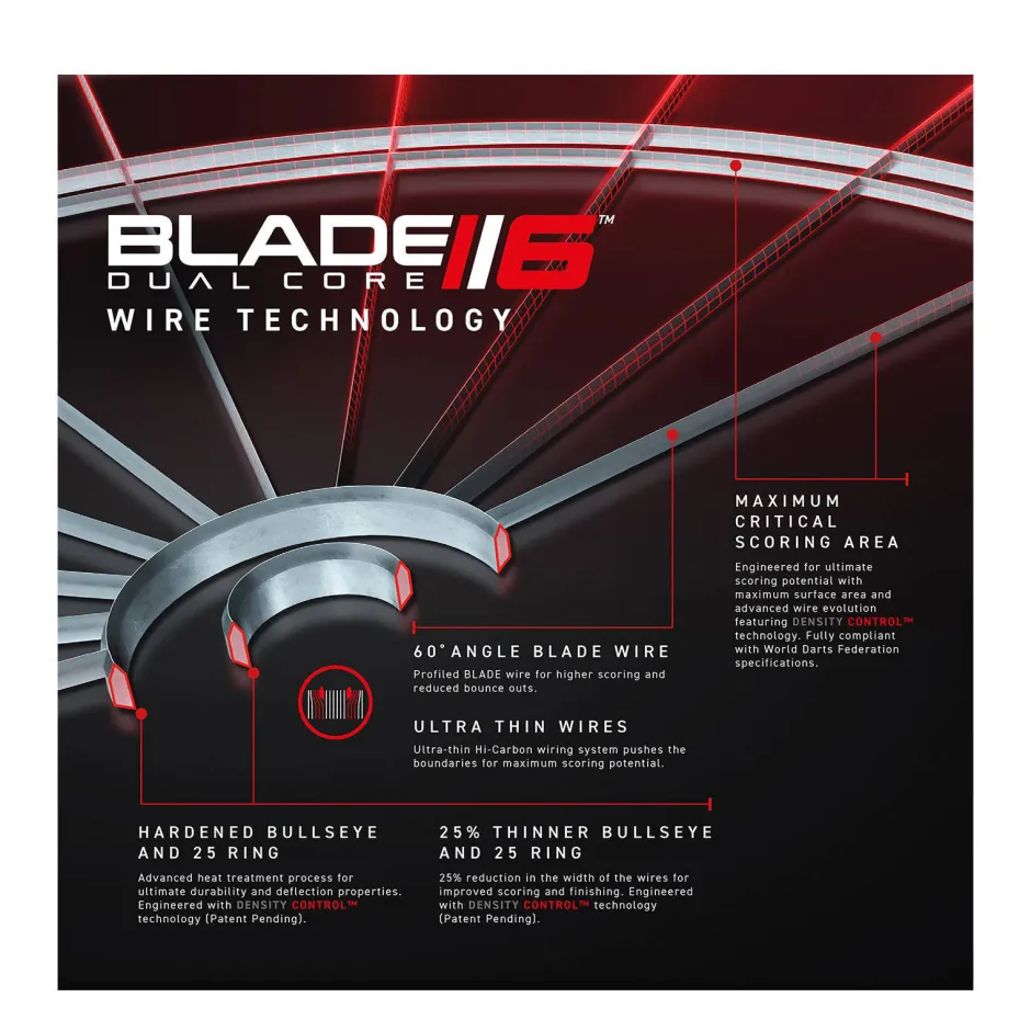Winmau Blade 6 Dual Core Dartbord^ Darten