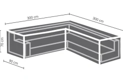 Winza Outdoor Covers Tuinmeubelhoes L-Vorm 300^ Tuinmeubelhoezen