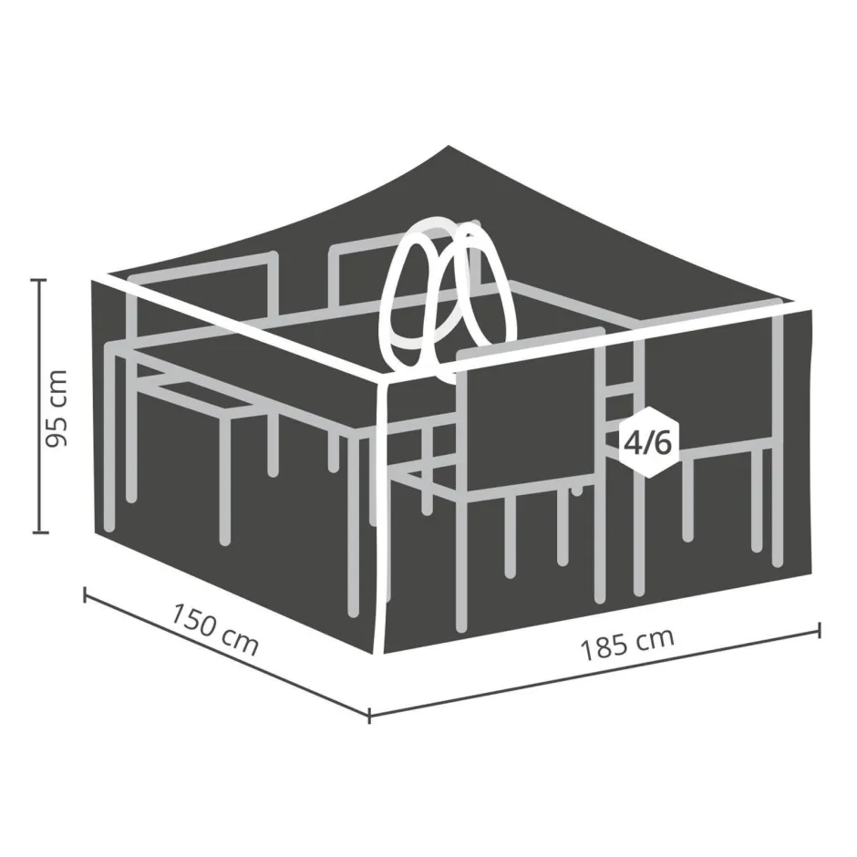 Winza Outdoor Covers Tuinmeubelhoes Tuinset M + Bobbin^ Tuinmeubelhoezen