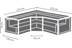 Winza Outdoor Covers Tuinmeubelhoes L-Vorm 275 Trapezium^ Tuinmeubelhoezen