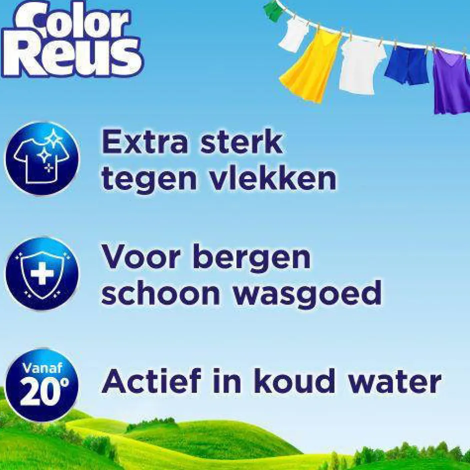 Witte Reus Color Reus Gel - Vloeibaar Wasmiddel - Gekleurde Was - Voordeelverpakking - 6 X 19 Wasbeurten - 114 Wasbeurten Sale