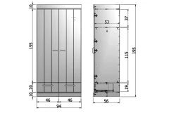 Woood Connect 2-Deurs Kledingkast Sale