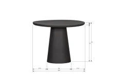 Woood Damon Eettafel Betonlook 76Xo100^ Tuintafels