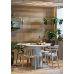 Woood Damon Eettafel Betonlook 76Xo100 Outlet