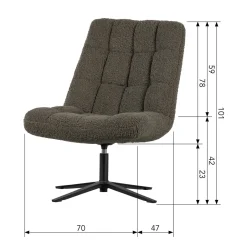 Woood Draaifauteuil Job Discount