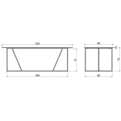 WOOOD Exclusive Eettafel Silas 220 Cm Outlet