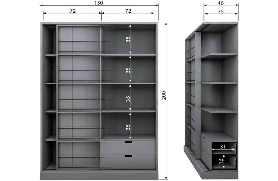 WOOOD Exclusive Schuifdeurkast Swing Best