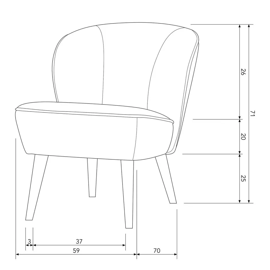 Woood Fauteuil Sara Sale