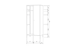 Woood Garderobekast Coen Online