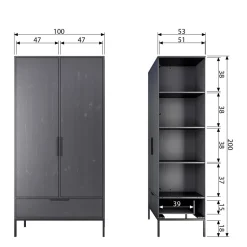 Woood Kledingkast Adam New