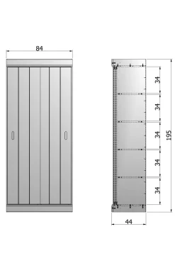 Woood Schuifdeurkast Row New