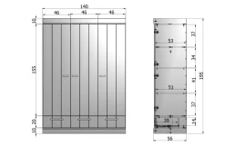 Woood Connect Kast 3-Deurs Met Lade - Grenen - Wit - 195X140X53 Best