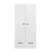 Woood Connect Kast 2-Deurs Met Lade - Grenen - Wit - 195X94X53 Connect Clearance