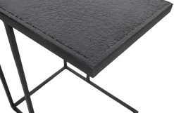 Woood Febe Bijzettafel U Vorm - Metaal - Zwart - 55X45X35^ Tuintafels
