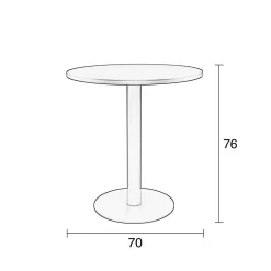 Zuiver Bistrotafel Metsu ( 70 Cm)^ Tuintafels