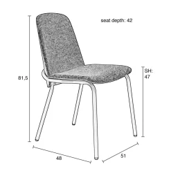 Zuiver Eetkamerstoel (Set Van 2) Clip Hot