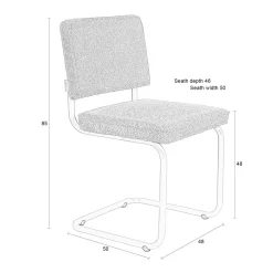 Zuiver Eetkamerstoel (Set Van 2) Ridge Soft Hot