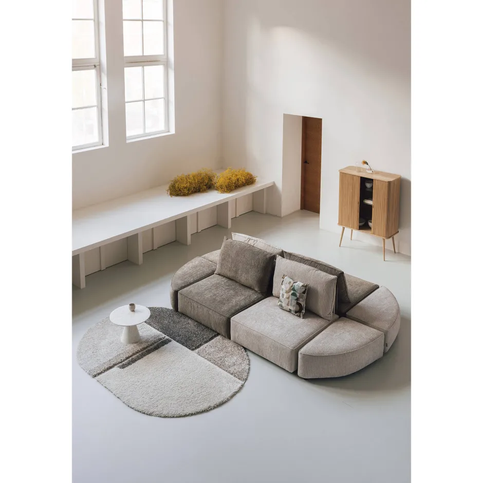 Zuiver Hunter Modulair Bankelement (Poef Halfrond Links) Outlet