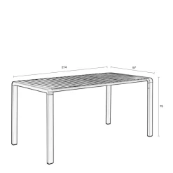 Zuiver Tuintafel Vondel (96,7X214 Cm)^ Tuintafels